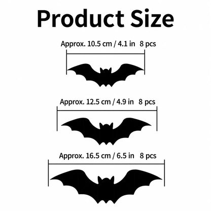 🦇Halloween LED Flying Bat Decorations - Glowing 3D Bat Wall Decor for Porch,Window, Door, Garage &Party Backdrop