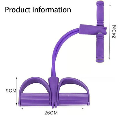 🔥21 Fitness Resistance Bands-4 Tube Pedal Ankle Puller
